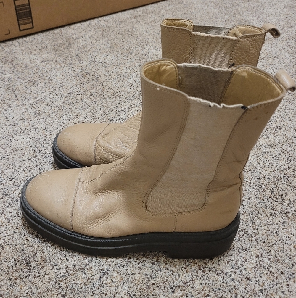 Sam Edelman Wellington Seasame Lug Boot Size 9 - Picture 3 of 6